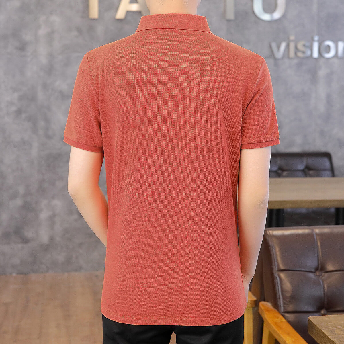 Premium Embroidered Collar Neck T-Shirt for Men