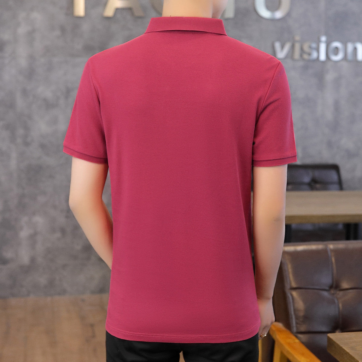 Premium Embroidered Collar Neck T-Shirt for Men