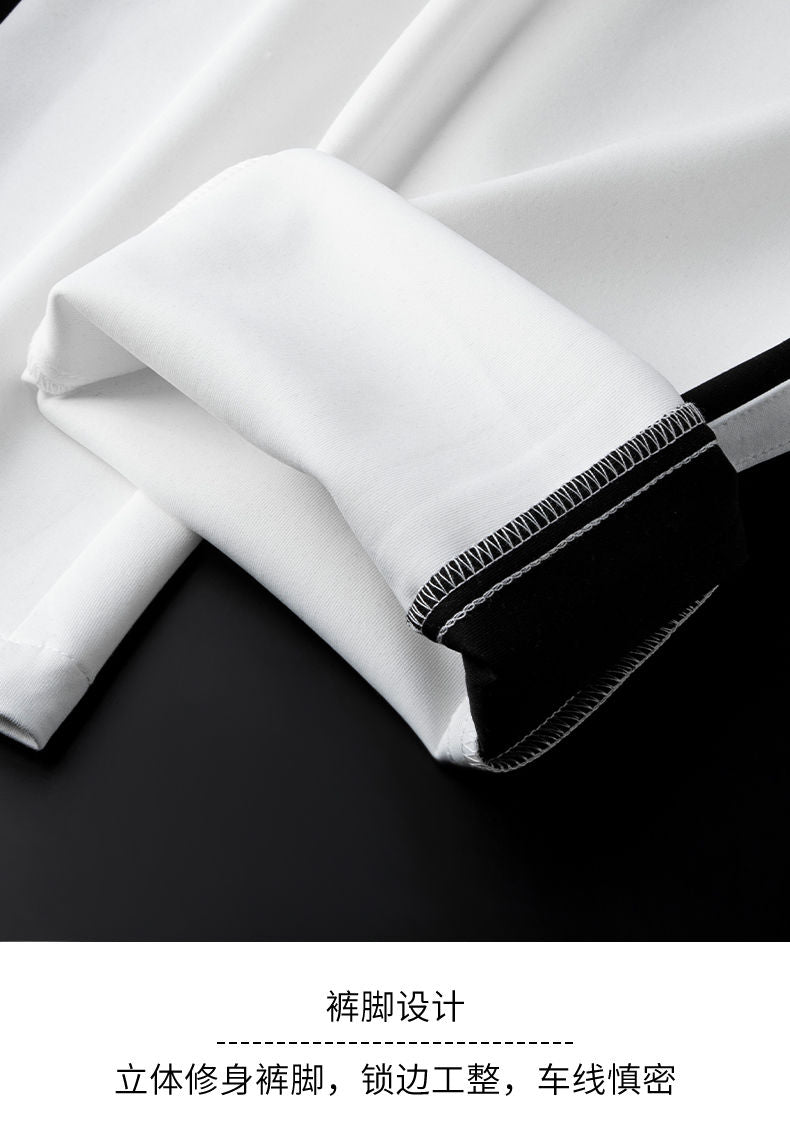 Luxury Side-Stripe Joggers for Men – Embroidered Logo with Premium Finish