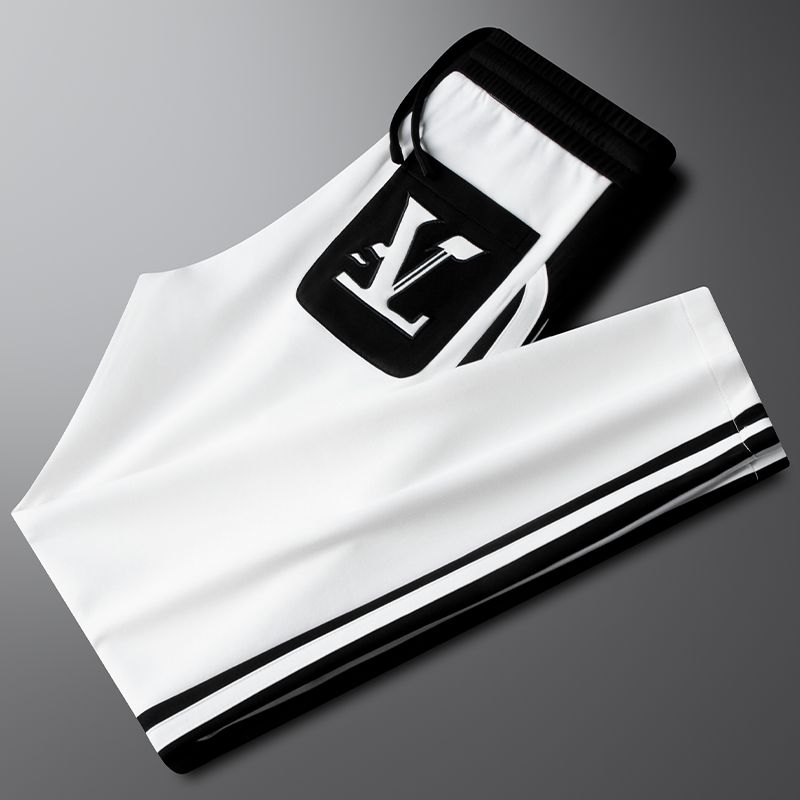 Luxury Side-Stripe Joggers for Men – Embroidered Logo with Premium Finish