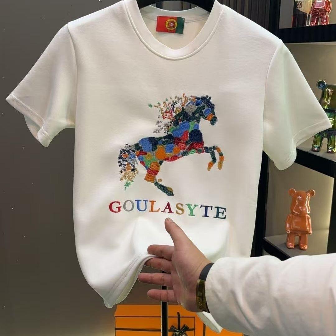 Goula Horse Tee – Premium Embroidered Design for Men