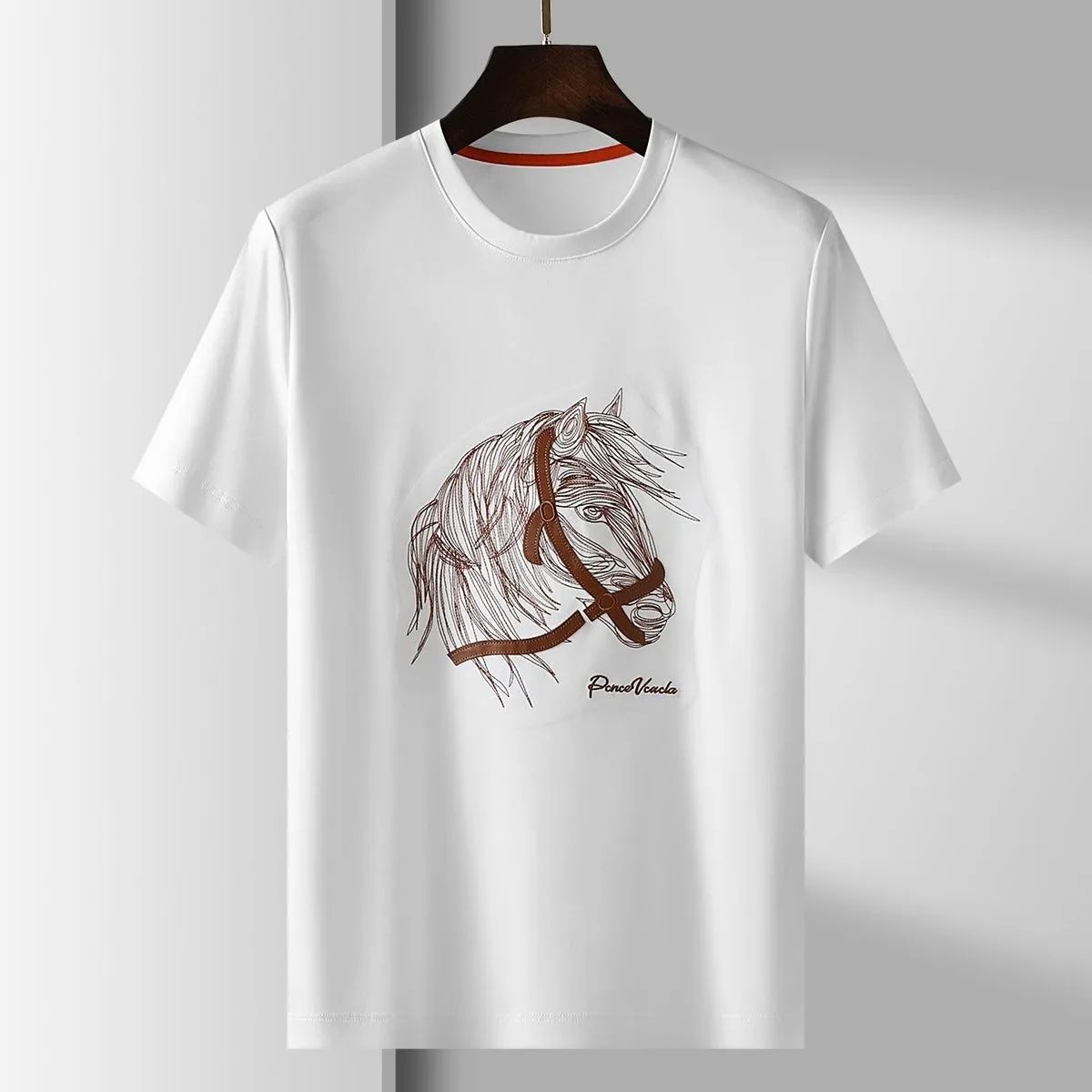 Stylish Leather Horse Tee for Modern Men