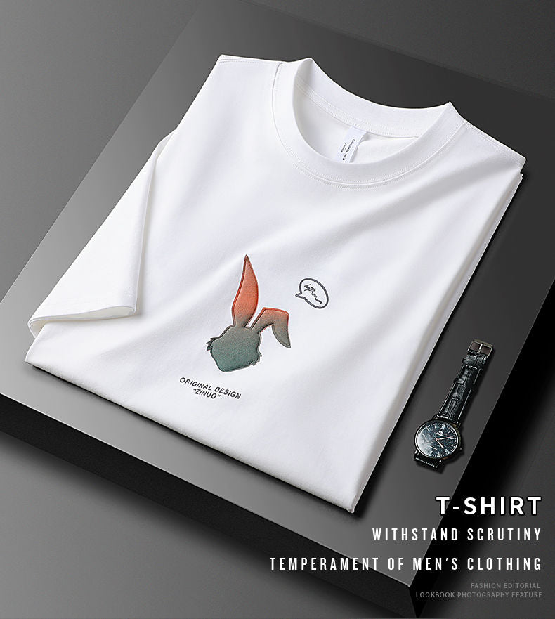 Stylish Rabbit Graphic – Minimal Design Tee for Men