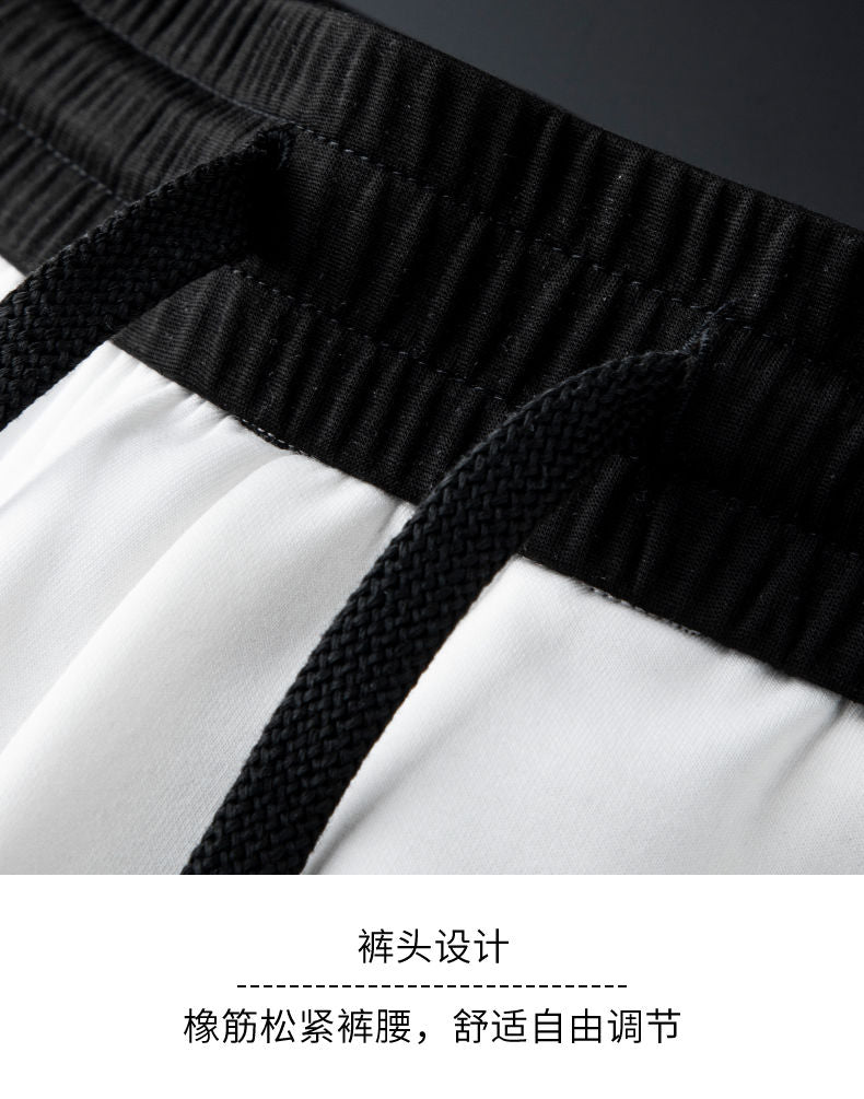 Luxury Side-Stripe Joggers for Men – Embroidered Logo with Premium Finish